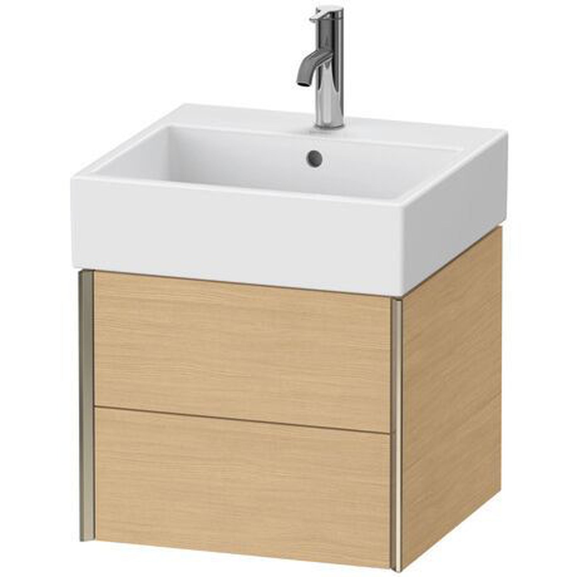 Duravit Xviu 19" x 16" x 18" Two Drawer Wall-Mount Vanity Unit, Natural Oak (XV43330B130)