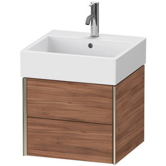 Duravit Xviu 19" x 16" x 18" Two Drawer Wall-Mount Vanity Unit, Natural Walnut (XV43330B179)