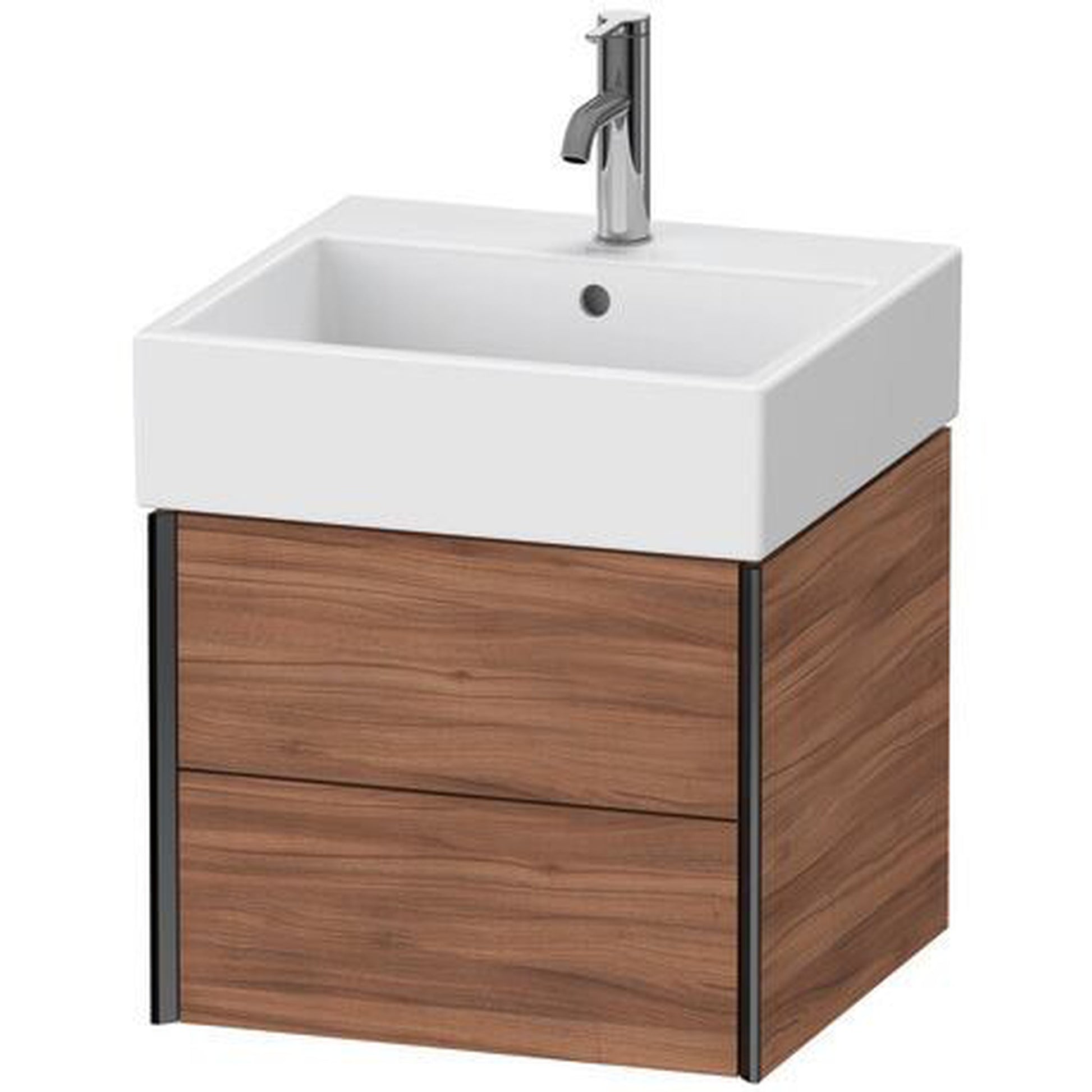 Duravit Xviu 19" x 16" x 18" Two Drawer Wall-Mount Vanity Unit, Natural Walnut (XV43330B279)