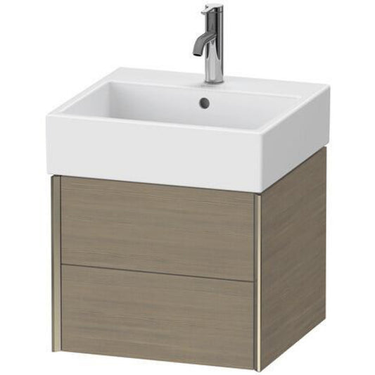 Duravit Xviu 19" x 16" x 18" Two Drawer Wall-Mount Vanity Unit, Oak Terra (XV43330B135)