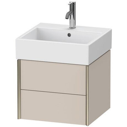 Duravit Xviu 19" x 16" x 18" Two Drawer Wall-Mount Vanity Unit, Taupe Matt (XV43330B191)