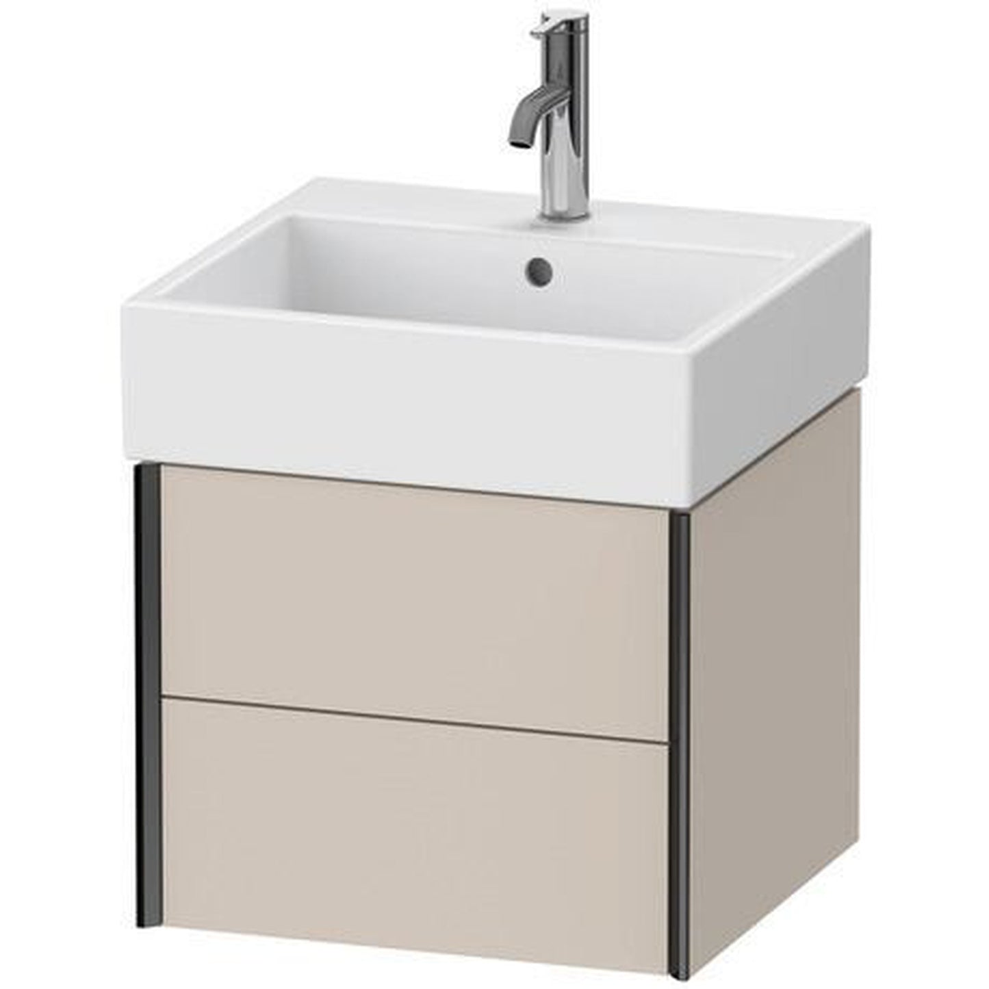 Duravit Xviu 19" x 16" x 18" Two Drawer Wall-Mount Vanity Unit, Taupe Matt (XV43330B291)