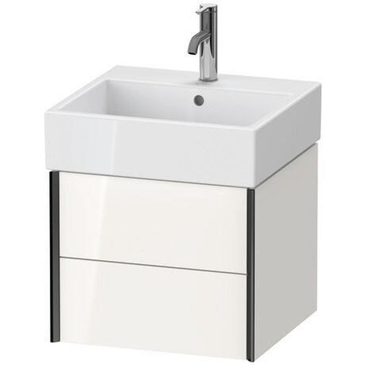 Duravit Xviu 19" x 16" x 18" Two Drawer Wall-Mount Vanity Unit, White High Gloss Lacquer (XV43330B285)