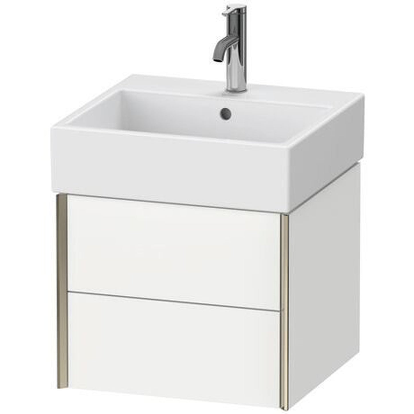 Duravit Xviu 19" x 16" x 18" Two Drawer Wall-Mount Vanity Unit, White Matt (XV43330B118)