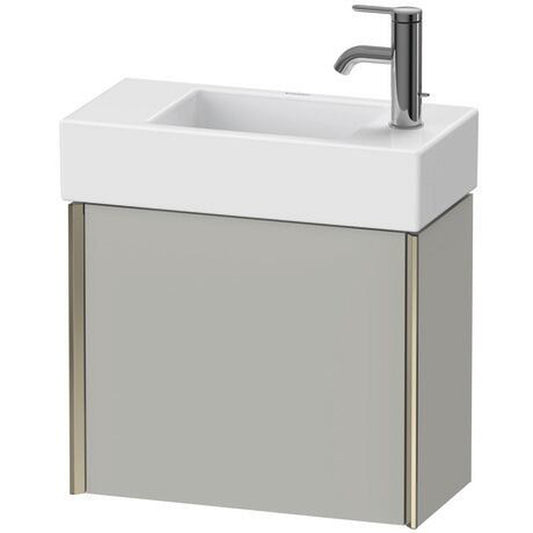Duravit Xviu 19" x 16" x 9" One Door Wall-Mount Vanity Unit With Left Hinge, Concrete Grey Matt (XV4232LB107)