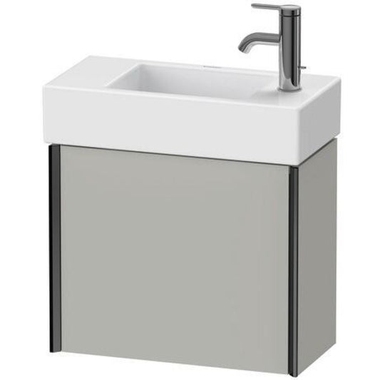 Duravit Xviu 19" x 16" x 9" One Door Wall-Mount Vanity Unit With Left Hinge, Concrete Grey Matt (XV4232LB207)
