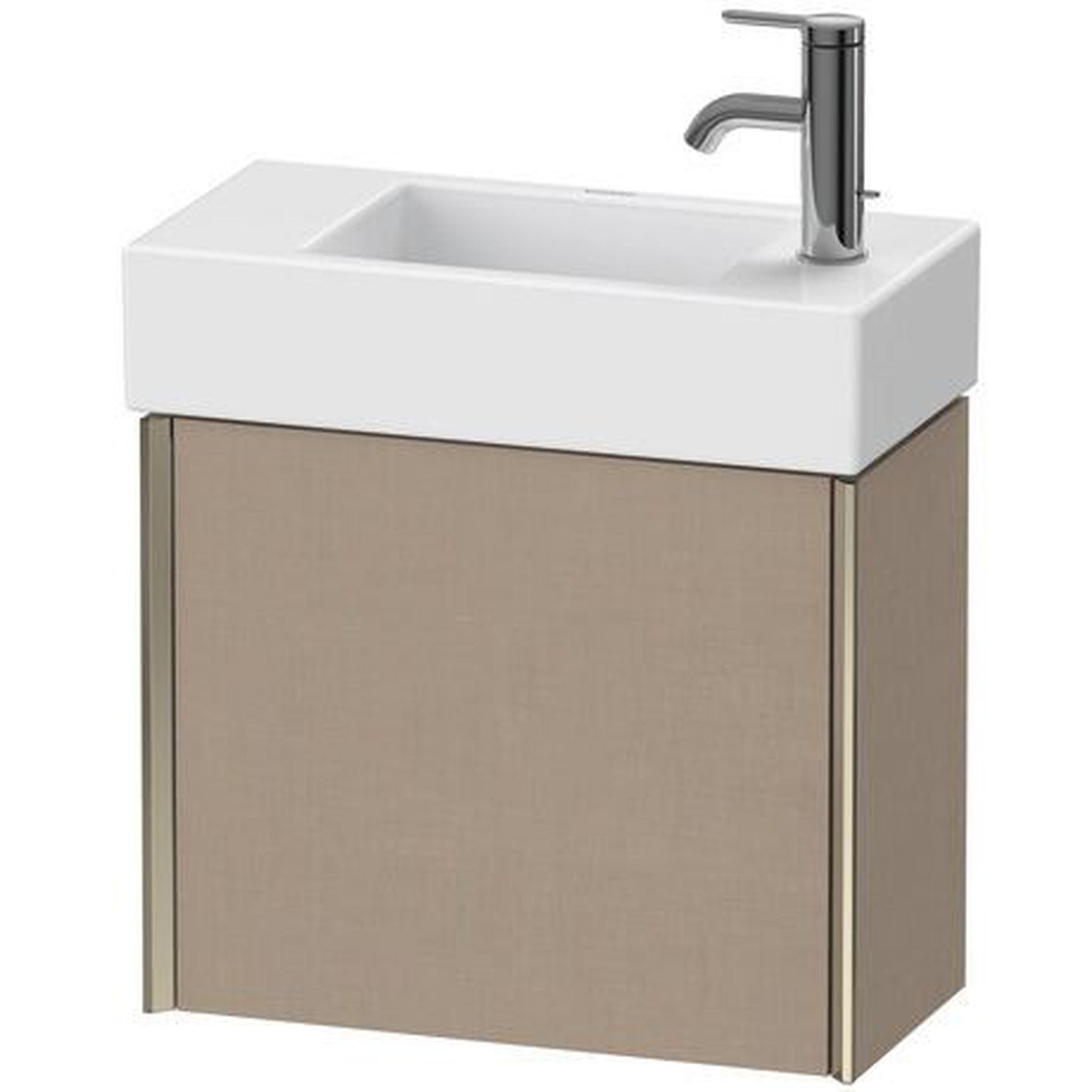 Duravit Xviu 19" x 16" x 9" One Door Wall-Mount Vanity Unit With Left Hinge, Linen (XV4232LB175)