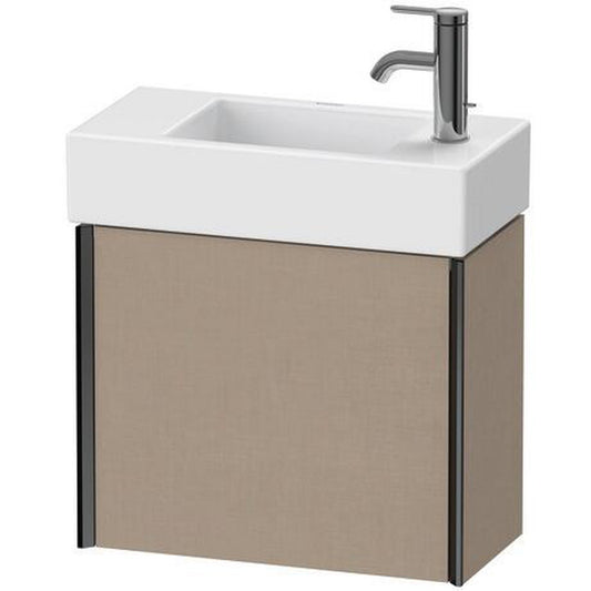 Duravit Xviu 19" x 16" x 9" One Door Wall-Mount Vanity Unit With Left Hinge, Linen (XV4232LB275)