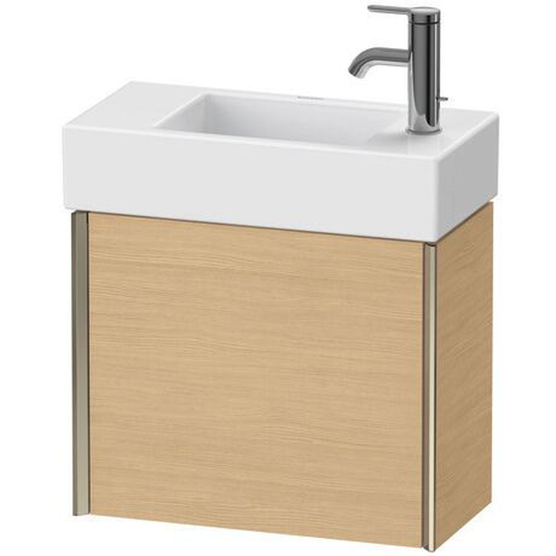 Duravit Xviu 19" x 16" x 9" One Door Wall-Mount Vanity Unit With Left Hinge, Natural Oak (XV4232LB130)