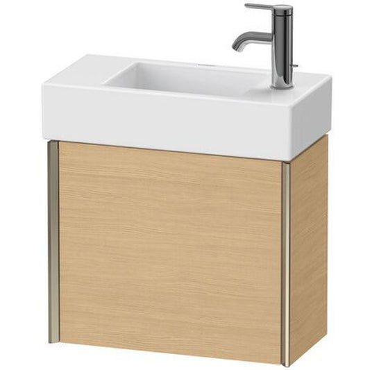 Duravit Xviu 19" x 16" x 9" One Door Wall-Mount Vanity Unit With Left Hinge, Natural Oak (XV4232LB130)