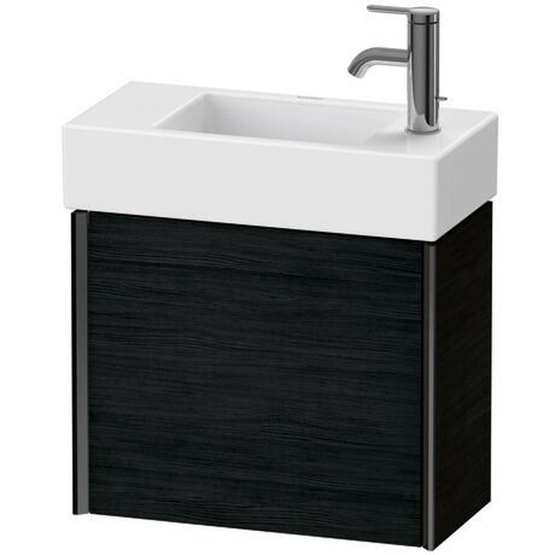 Duravit Xviu 19" x 16" x 9" One Door Wall-Mount Vanity Unit With Left Hinge, Oak Black (XV4232LB216)