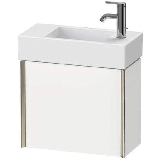 Duravit Xviu 19" x 16" x 9" One Door Wall-Mount Vanity Unit With Left Hinge, White Matt (XV4232LB118)