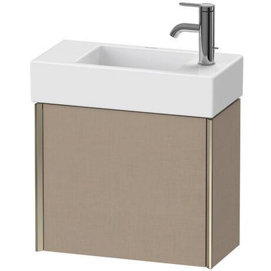 Duravit Xviu 19" x 16" x 9" One Door Wall-Mount Vanity Unit With Right Hinge, Linen (XV4232RB175)