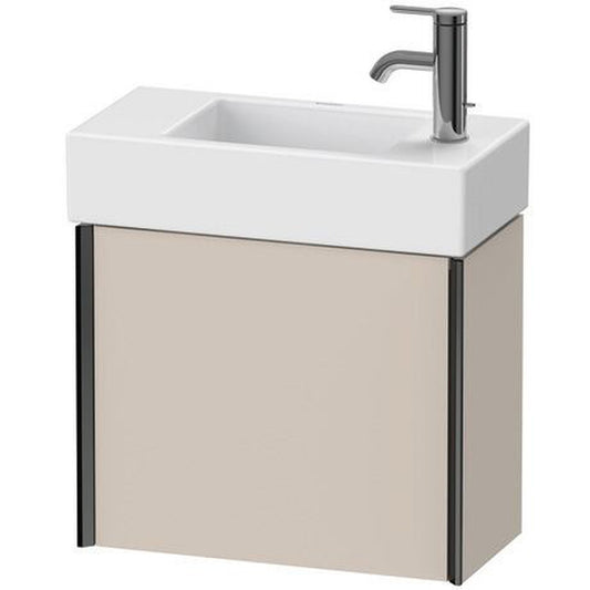 Duravit Xviu 19" x 16" x 9" One Door Wall-Mount Vanity Unit With Right Hinge, Taupe Matt (XV4232RB291)