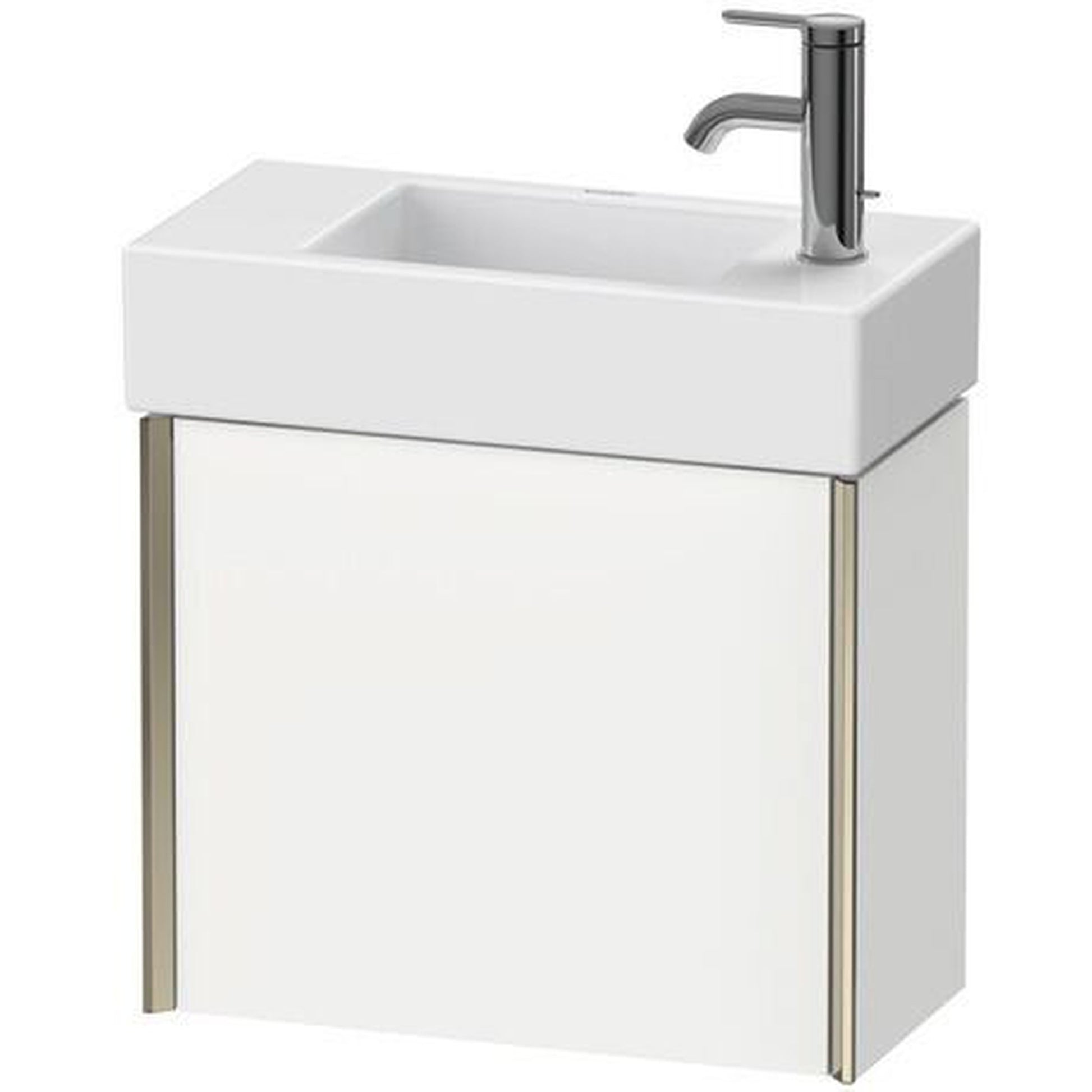 Duravit Xviu 19" x 16" x 9" One Door Wall-Mount Vanity Unit With Right Hinge, White Matt (XV4232RB118)