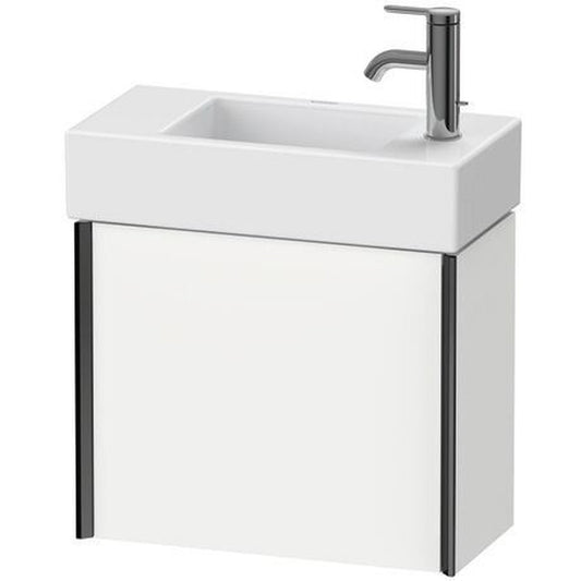 Duravit Xviu 19" x 16" x 9" One Door Wall-Mount Vanity Unit With Right Hinge, White Matt (XV4232RB218)