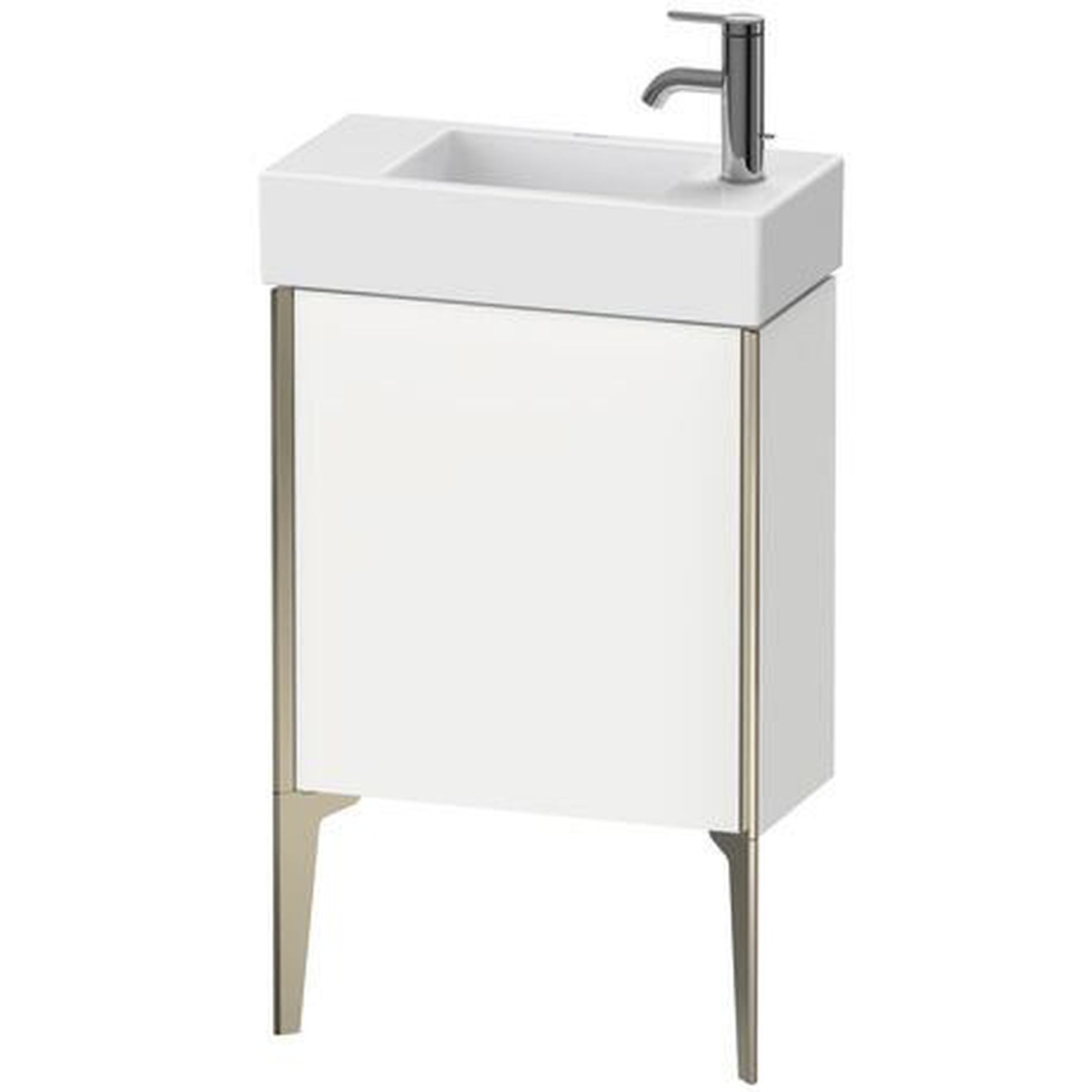 Duravit Xviu 19" x 19" x 9" One Door Floorstanding Vanity Unit With Left Hinge, White Matt (XV4532LB118)