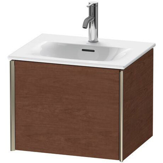 Duravit Xviu 20" x 16" x 17" One Drawer Wall-Mount Vanity Unit, American Walnut (XV40310B113)