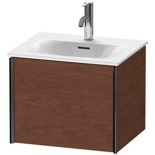 Duravit Xviu 20" x 16" x 17" One Drawer Wall-Mount Vanity Unit, American Walnut (XV40310B213)