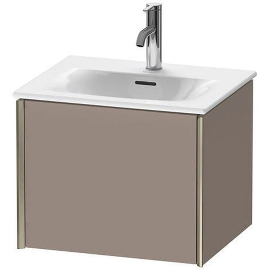 Duravit Xviu 20" x 16" x 17" One Drawer Wall-Mount Vanity Unit, Basalt Matt (XV40310B143)