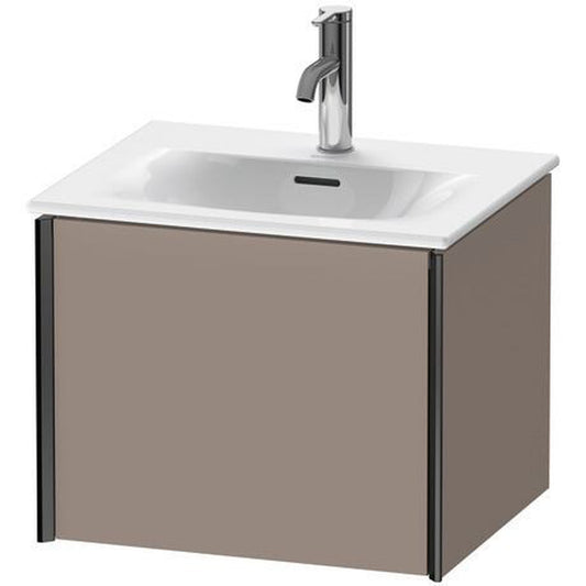 Duravit Xviu 20" x 16" x 17" One Drawer Wall-Mount Vanity Unit, Basalt Matt (XV40310B243)