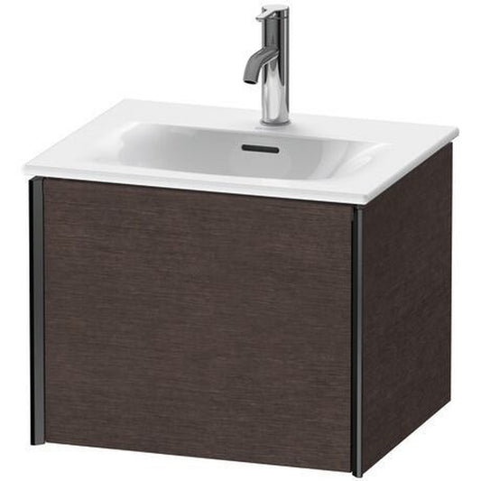 Duravit Xviu 20" x 16" x 17" One Drawer Wall-Mount Vanity Unit, Brushed Dark Oak Real Wood Veneer (XV40310B272)