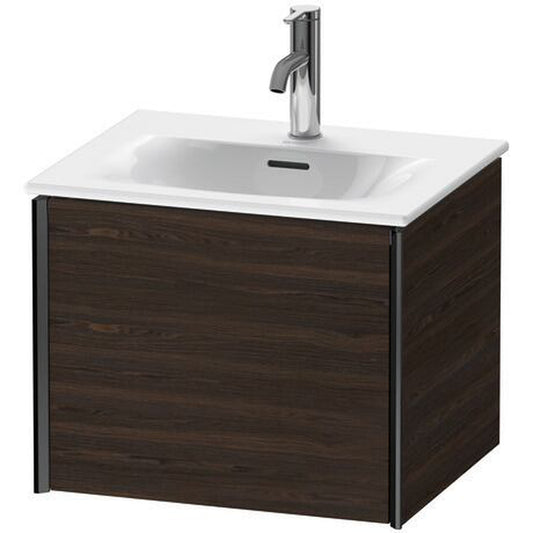 Duravit Xviu 20" x 16" x 17" One Drawer Wall-Mount Vanity Unit, Brushed Walnut Real Wood Veneer (XV40310B269)