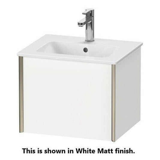 Duravit Xviu 20" x 16" x 17" One Drawer Wall-Mount Vanity Unit, Cappuccino High Gloss (XV42150B286)