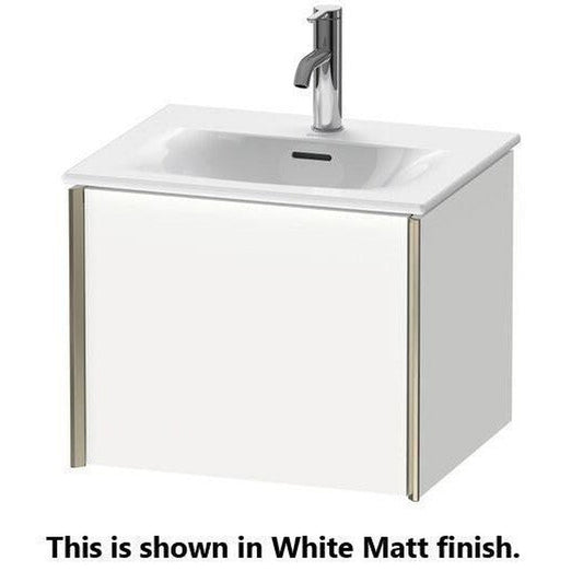 Duravit Xviu 20" x 16" x 17" One Drawer Wall-Mount Vanity Unit, Chestnut Dark (XV40310B153)