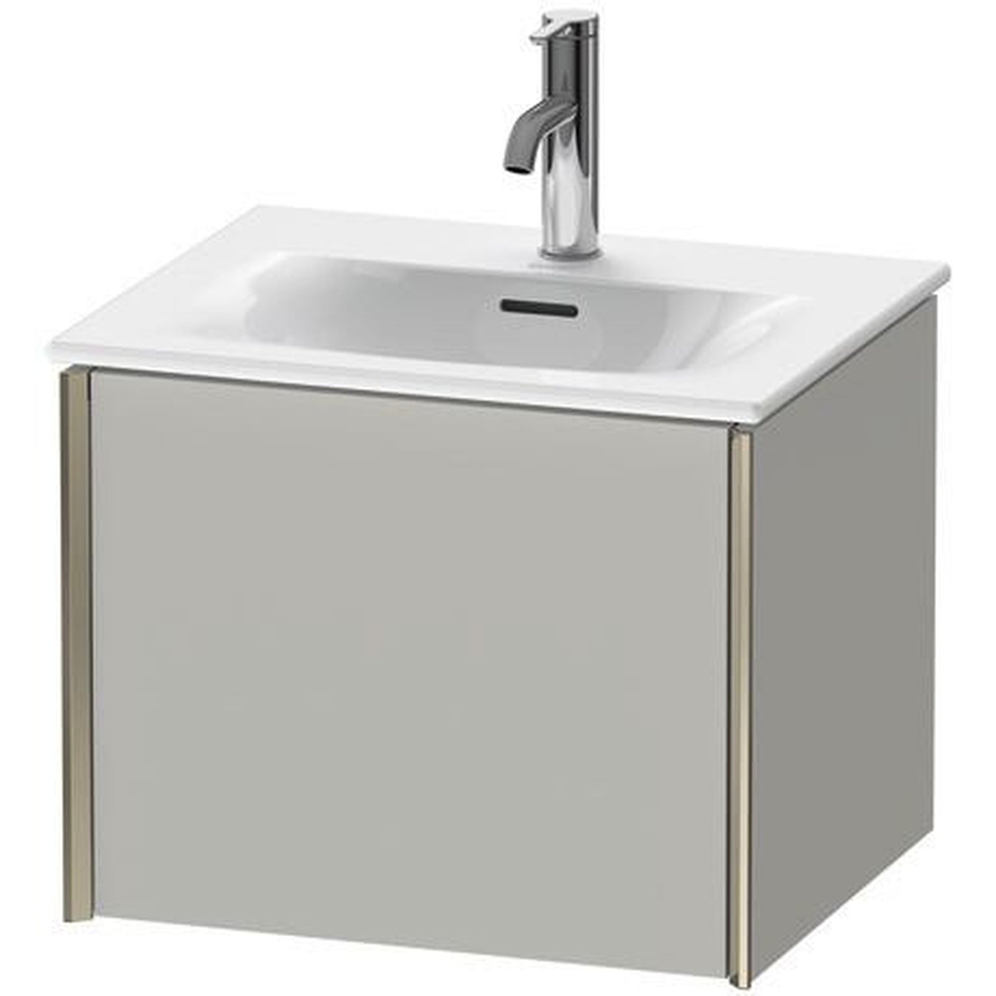 Duravit Xviu 20" x 16" x 17" One Drawer Wall-Mount Vanity Unit, Concrete Grey Matt (XV40310B107)
