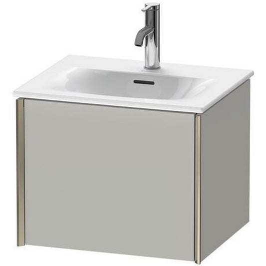 Duravit Xviu 20" x 16" x 17" One Drawer Wall-Mount Vanity Unit, Concrete Grey Matt (XV40310B107)