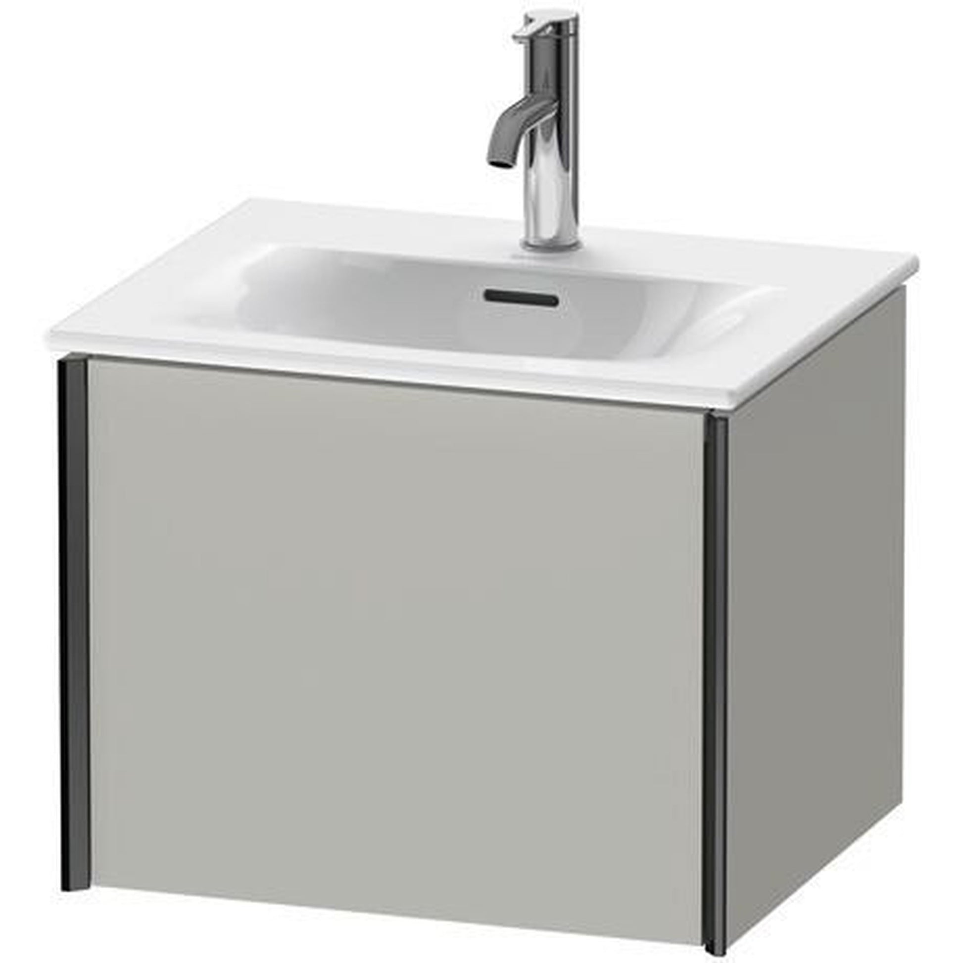 Duravit Xviu 20" x 16" x 17" One Drawer Wall-Mount Vanity Unit, Concrete Grey Matt (XV40310B207)