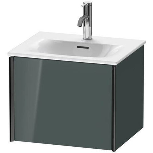 Duravit Xviu 20" x 16" x 17" One Drawer Wall-Mount Vanity Unit, Dolomiti Grey High Gloss Lacquer (XV40310B238)