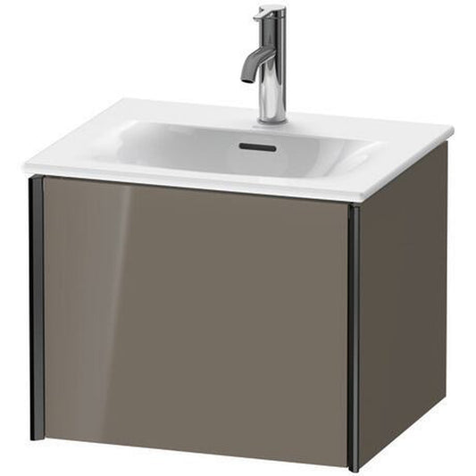 Duravit Xviu 20" x 16" x 17" One Drawer Wall-Mount Vanity Unit, Flannel Grey High Gloss Lacquer (XV40310B289)