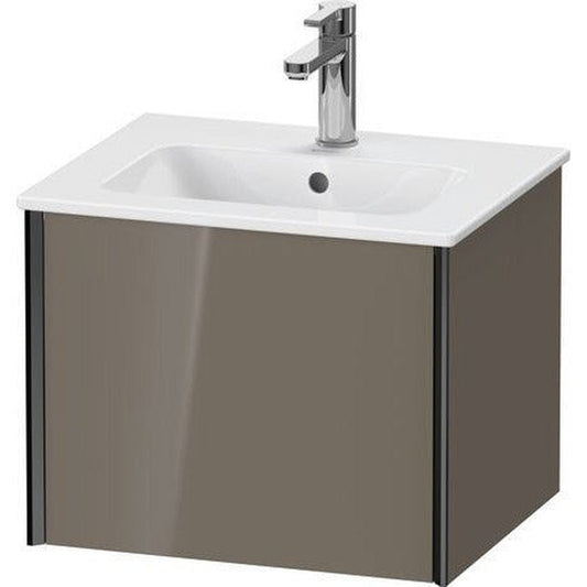 Duravit Xviu 20" x 16" x 17" One Drawer Wall-Mount Vanity Unit, Flannel Grey High Gloss Lacquer (XV42150B289)
