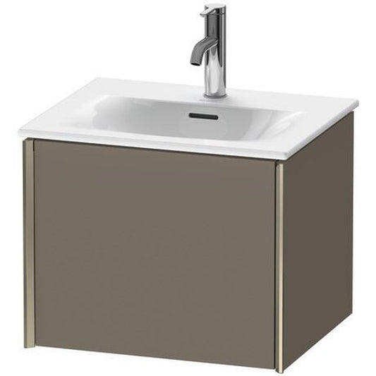 Duravit Xviu 20" x 16" x 17" One Drawer Wall-Mount Vanity Unit, Flannel Grey Satin Matt Lacquer (XV40310B190)