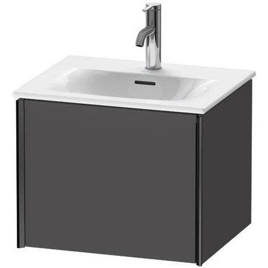 Duravit Xviu 20" x 16" x 17" One Drawer Wall-Mount Vanity Unit, Graphite Matt (XV40310B249)