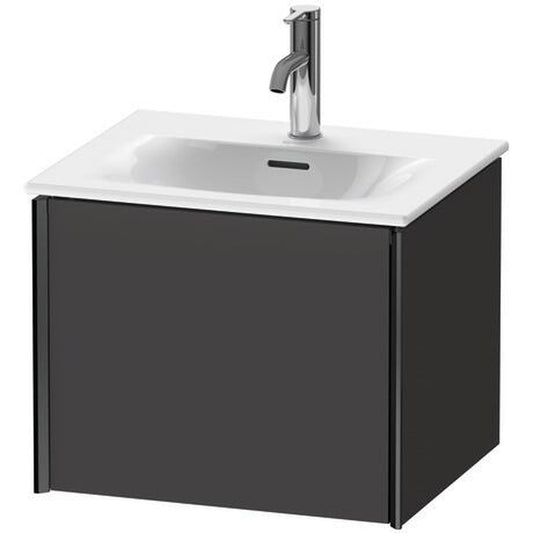 Duravit Xviu 20" x 16" x 17" One Drawer Wall-Mount Vanity Unit, Graphite Super Matt (XV40310B280)