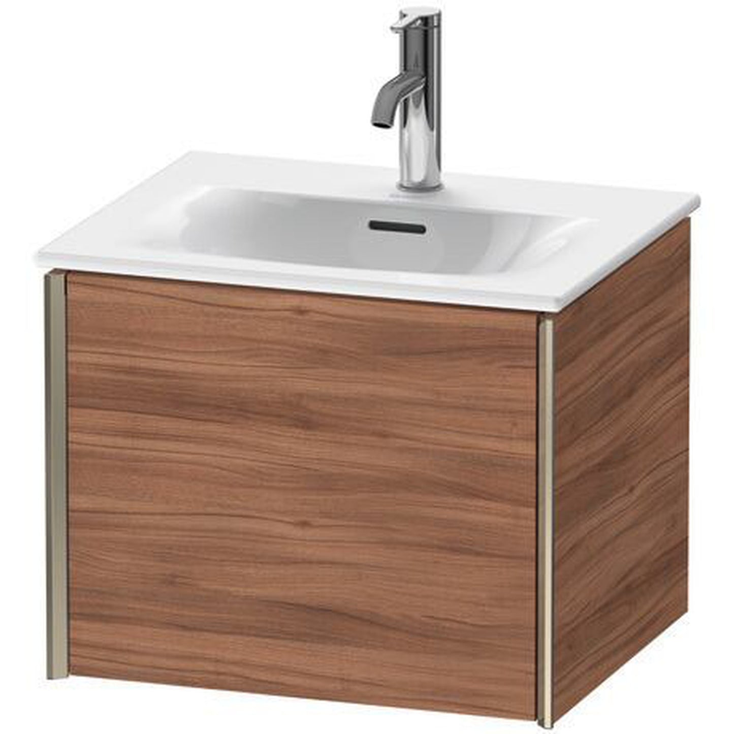 Duravit Xviu 20" x 16" x 17" One Drawer Wall-Mount Vanity Unit, Natural Walnut (XV40310B179)