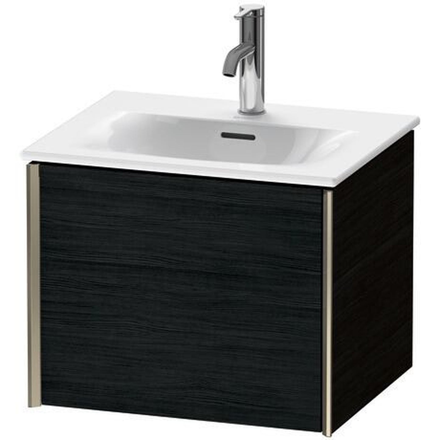 Duravit Xviu 20" x 16" x 17" One Drawer Wall-Mount Vanity Unit, Oak Black (XV40310B116)