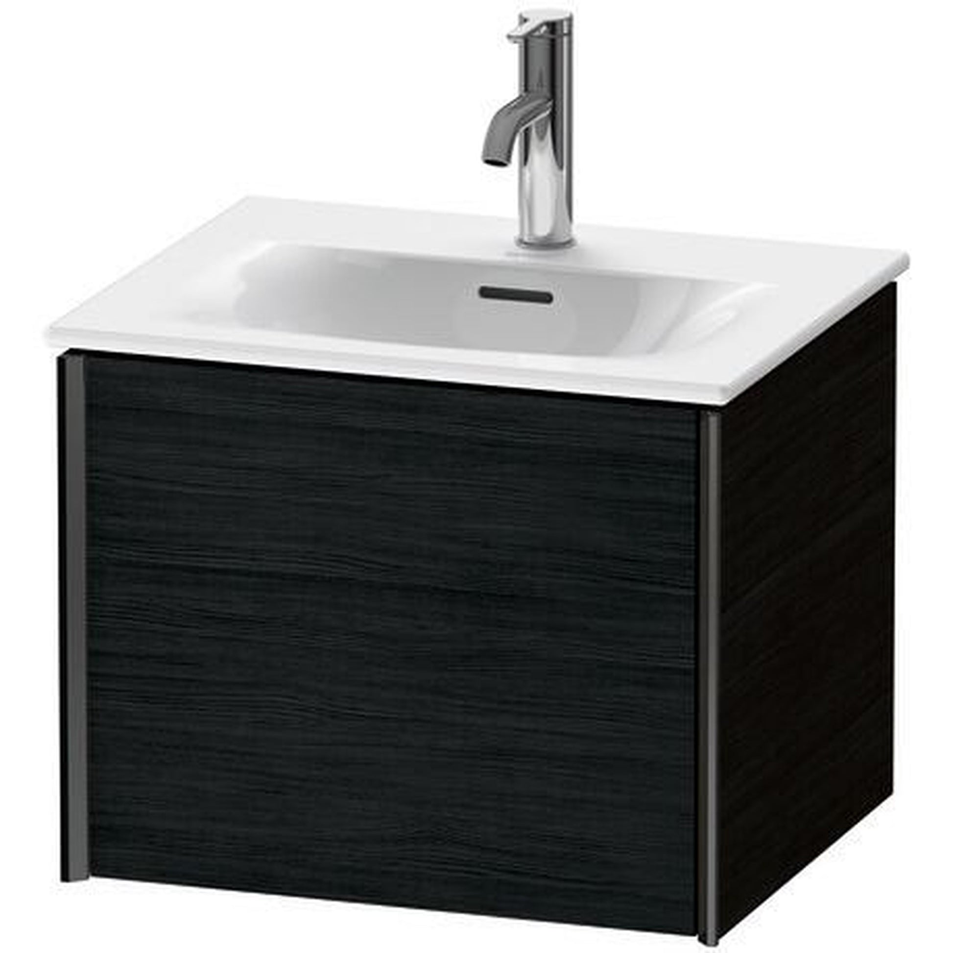 Duravit Xviu 20" x 16" x 17" One Drawer Wall-Mount Vanity Unit, Oak Black (XV40310B216)
