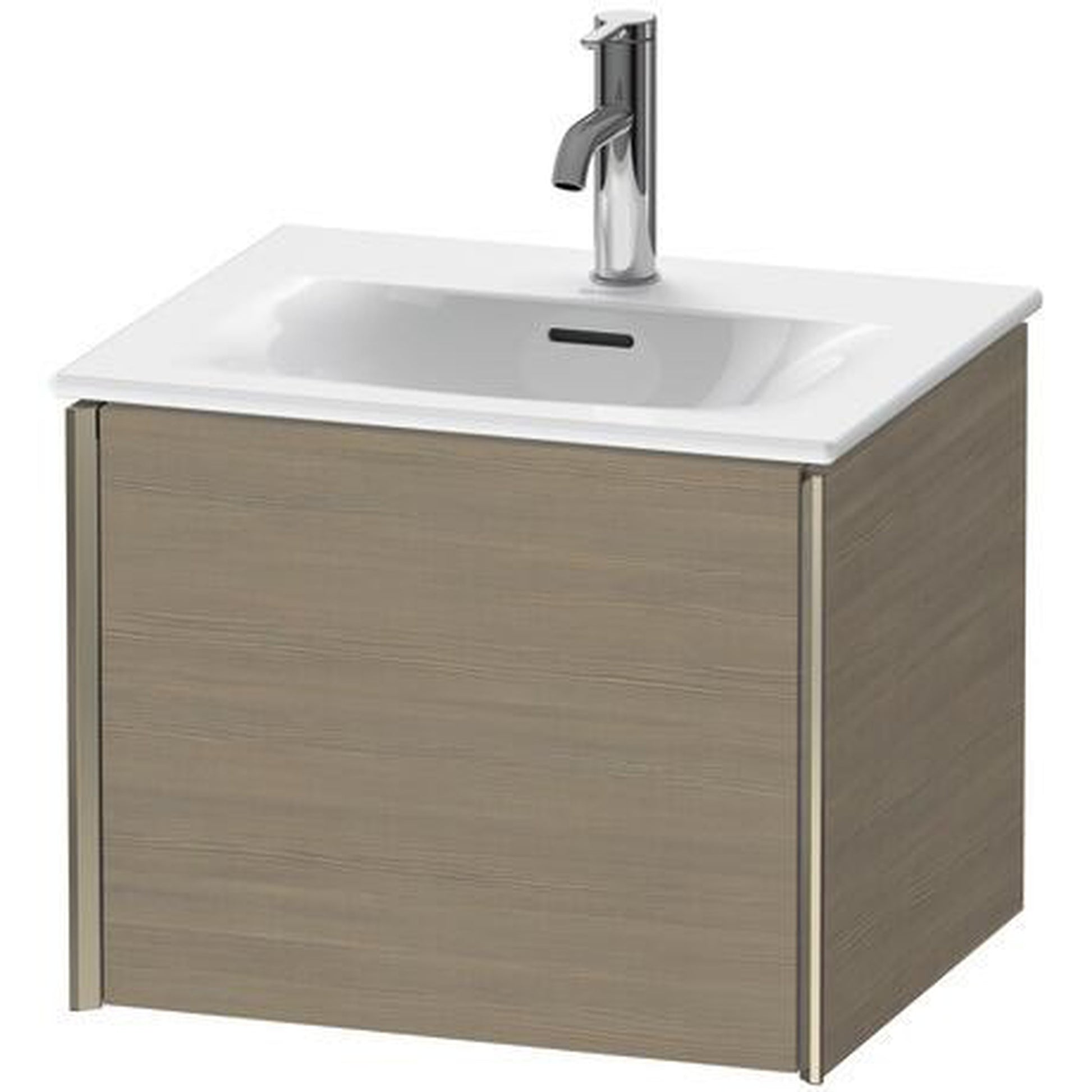 Duravit Xviu 20" x 16" x 17" One Drawer Wall-Mount Vanity Unit, Oak Terra (XV40310B135)