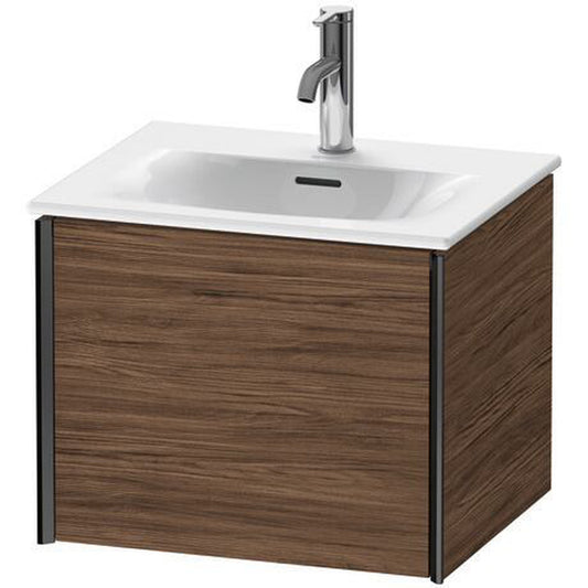 Duravit Xviu 20" x 16" x 17" One Drawer Wall-Mount Vanity Unit, Walnut Dark (XV40310B221)