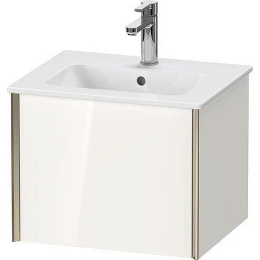 Duravit Xviu 20" x 16" x 17" One Drawer Wall-Mount Vanity Unit, White High Gloss Lacquer (XV42150B185)