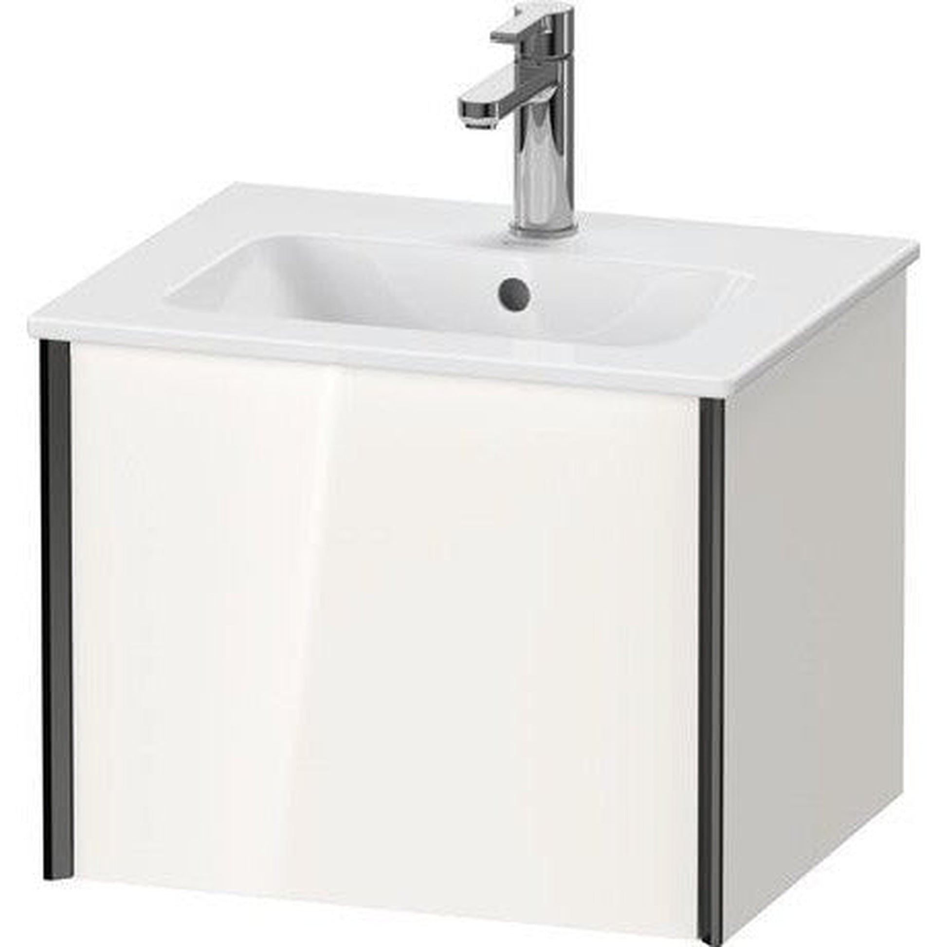 Duravit Xviu 20" x 16" x 17" One Drawer Wall-Mount Vanity Unit, White High Gloss Lacquer (XV42150B285)