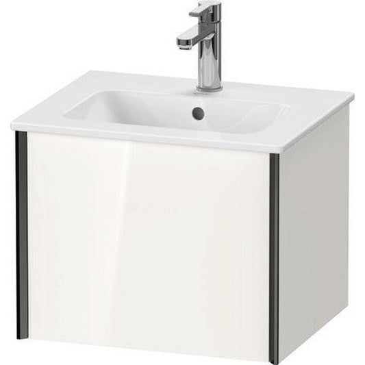 Duravit Xviu 20" x 16" x 17" One Drawer Wall-Mount Vanity Unit, White High Gloss Lacquer (XV42150B285)