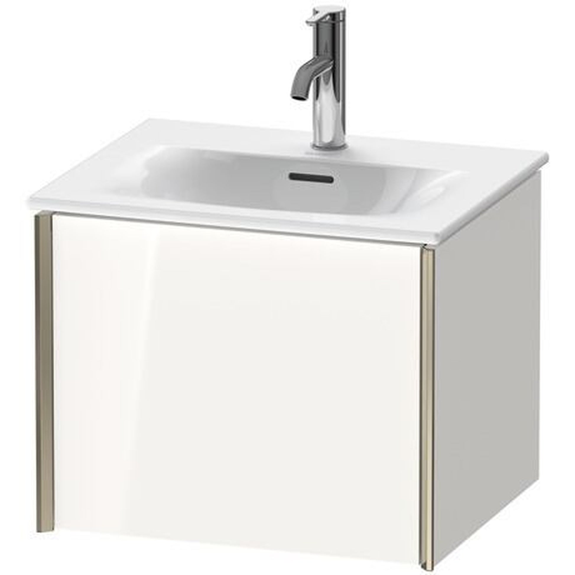 Duravit Xviu 20" x 16" x 17" One Drawer Wall-Mount Vanity Unit, White High Gloss (XV40310B122)