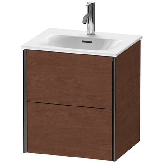 Duravit Xviu 20" x 22" x 17" Two Drawer Wall-Mount Vanity Unit, American Walnut (XV41310B213)