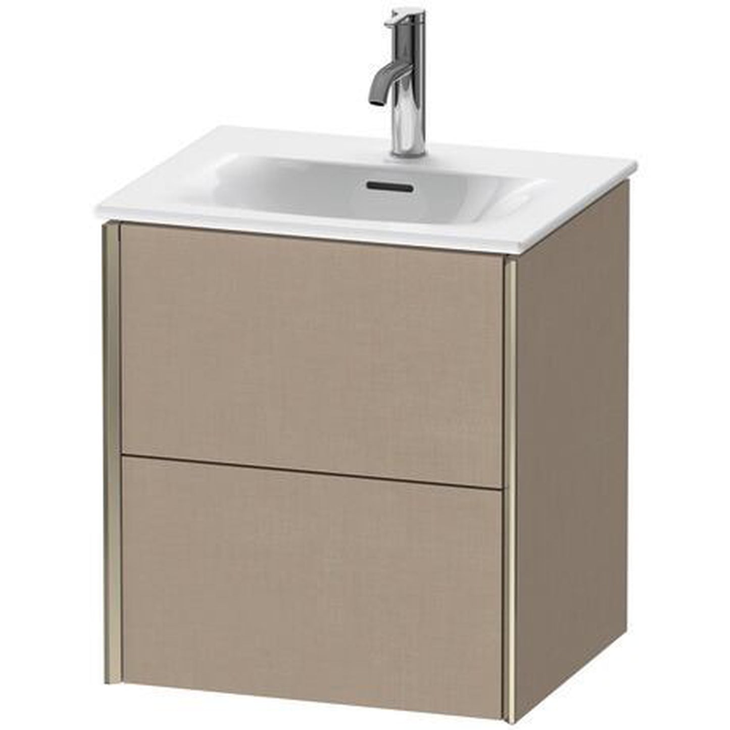 Duravit Xviu 20" x 22" x 17" Two Drawer Wall-Mount Vanity Unit, Linen (XV41310B175)