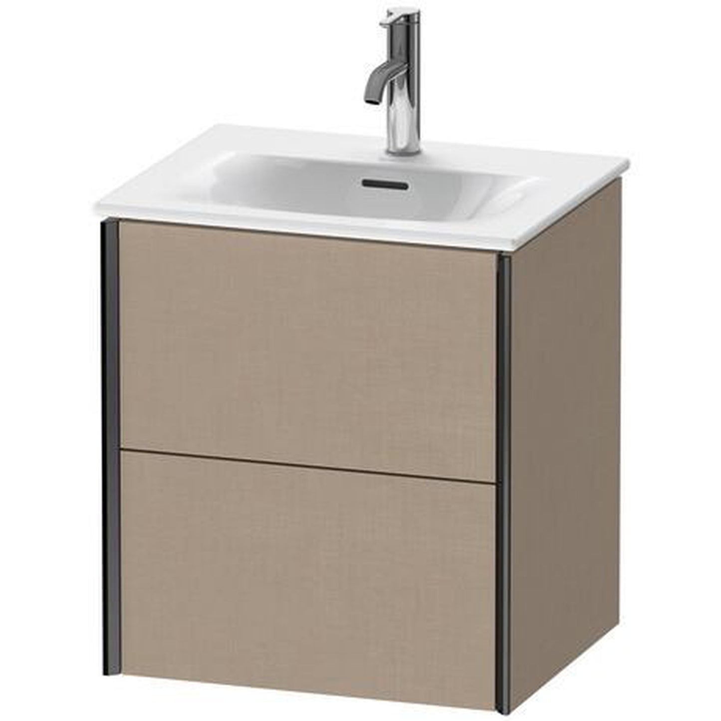 Duravit Xviu 20" x 22" x 17" Two Drawer Wall-Mount Vanity Unit, Linen (XV41310B275)